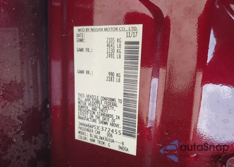 2018 Nissan Maxima 3.5 Sv from USA, damaged, VIN 1N4AA6AP5JC372455